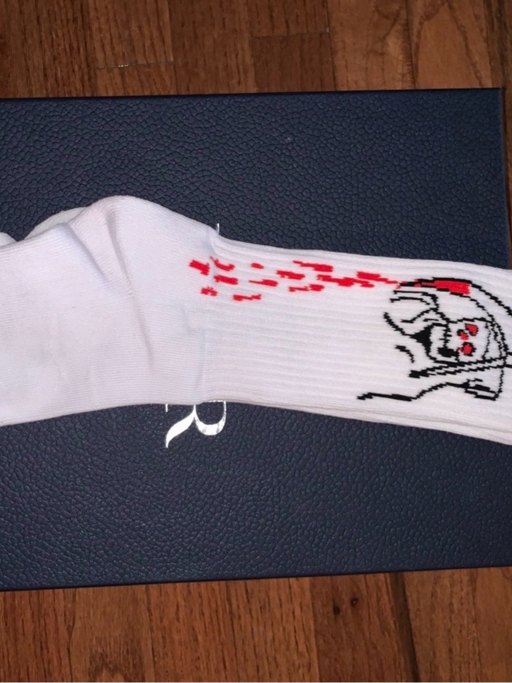 Amiri x Wes Lang Reaper Blood Socks White New
